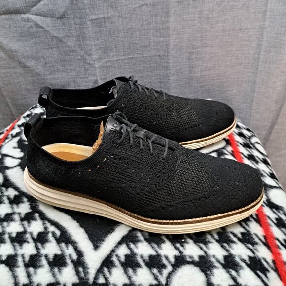 Cole Haan Shoes Mens Size 11 M ØriginalGrand Wingtip Oxford Black - Picture 2 of 11